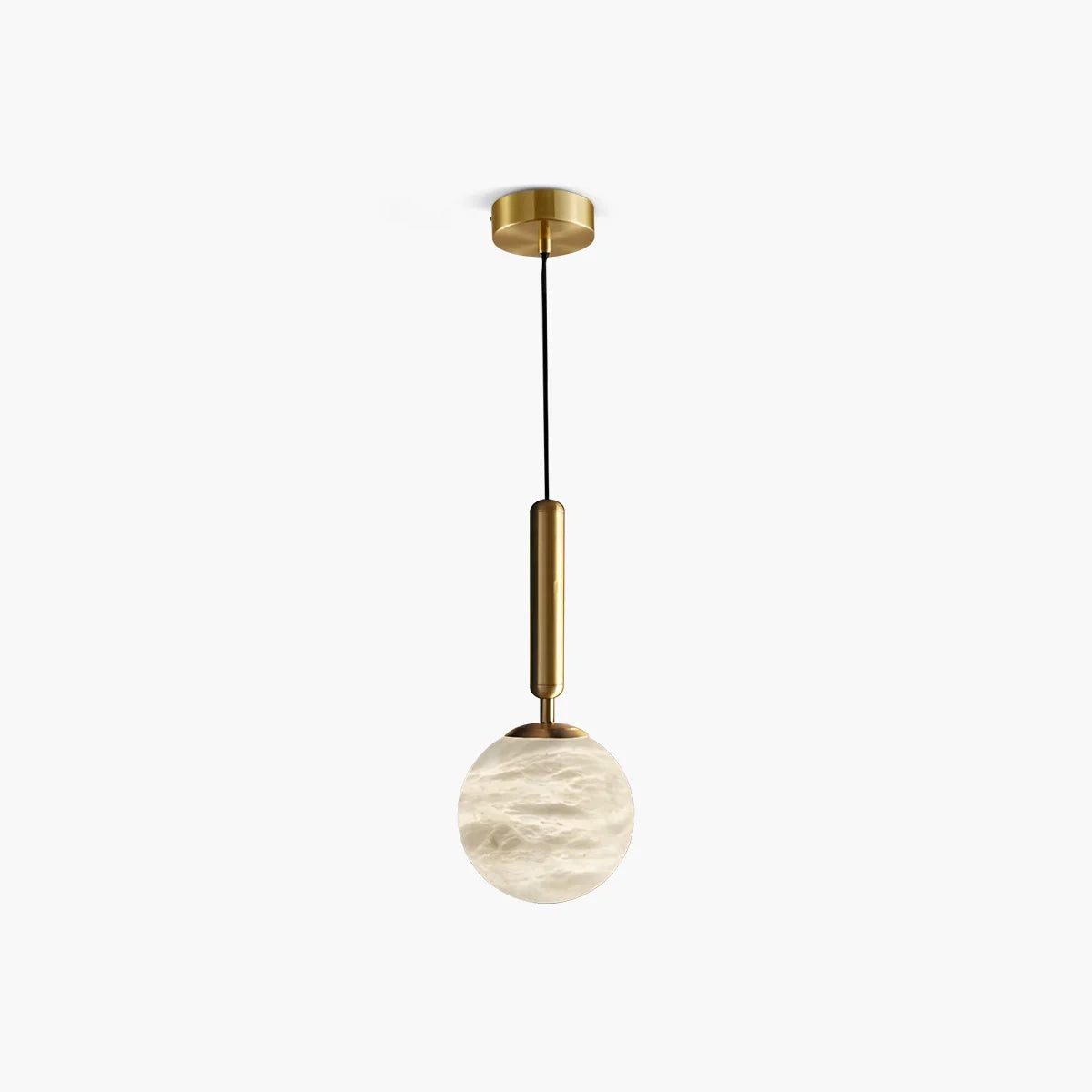 Modern Globe Spanish Alabaster Pendant Light