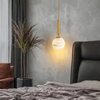 Modern Globe Spanish Alabaster Pendant Light