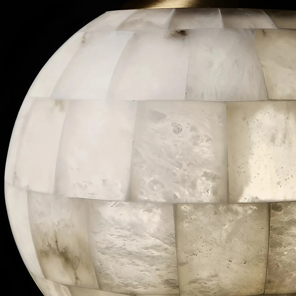 Haown Modern Creative Spliced Ball Spanish Alabaster Pendant Light