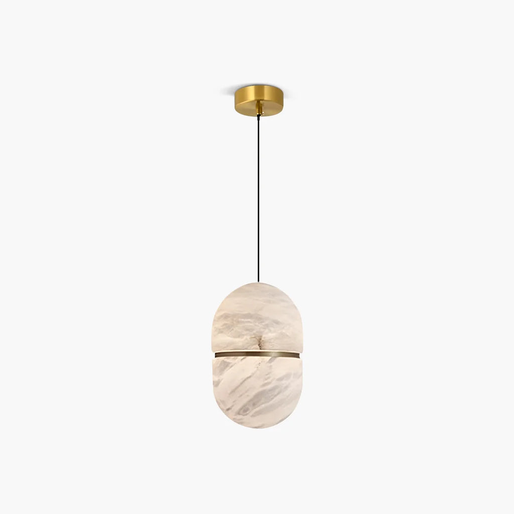 Modern Luxury Oval Spanish Alabaster Pendant Light