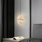 Haown Modern Luxury Oval Spanish Alabaster Pendant Light