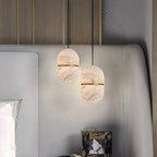 Haown Modern Luxury Oval Spanish Alabaster Pendant Light
