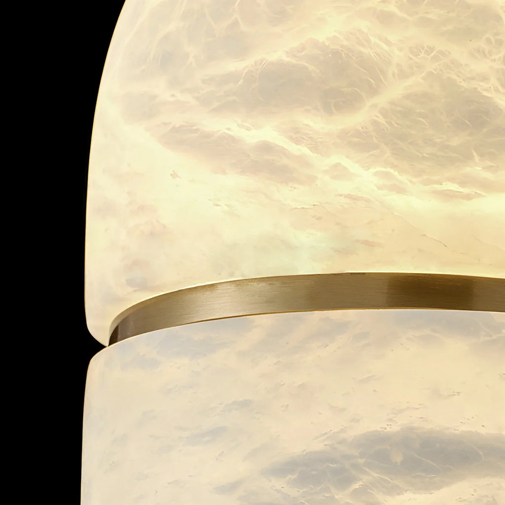 Haown Modern Luxury Oval Spanish Alabaster Pendant Light
