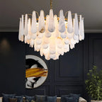 Haown Modern Luxury Multi-layer Spanish Alabaster Chandelier