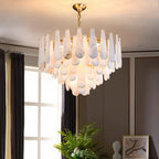 Haown Modern Luxury Multi-layer Spanish Alabaster Chandelier