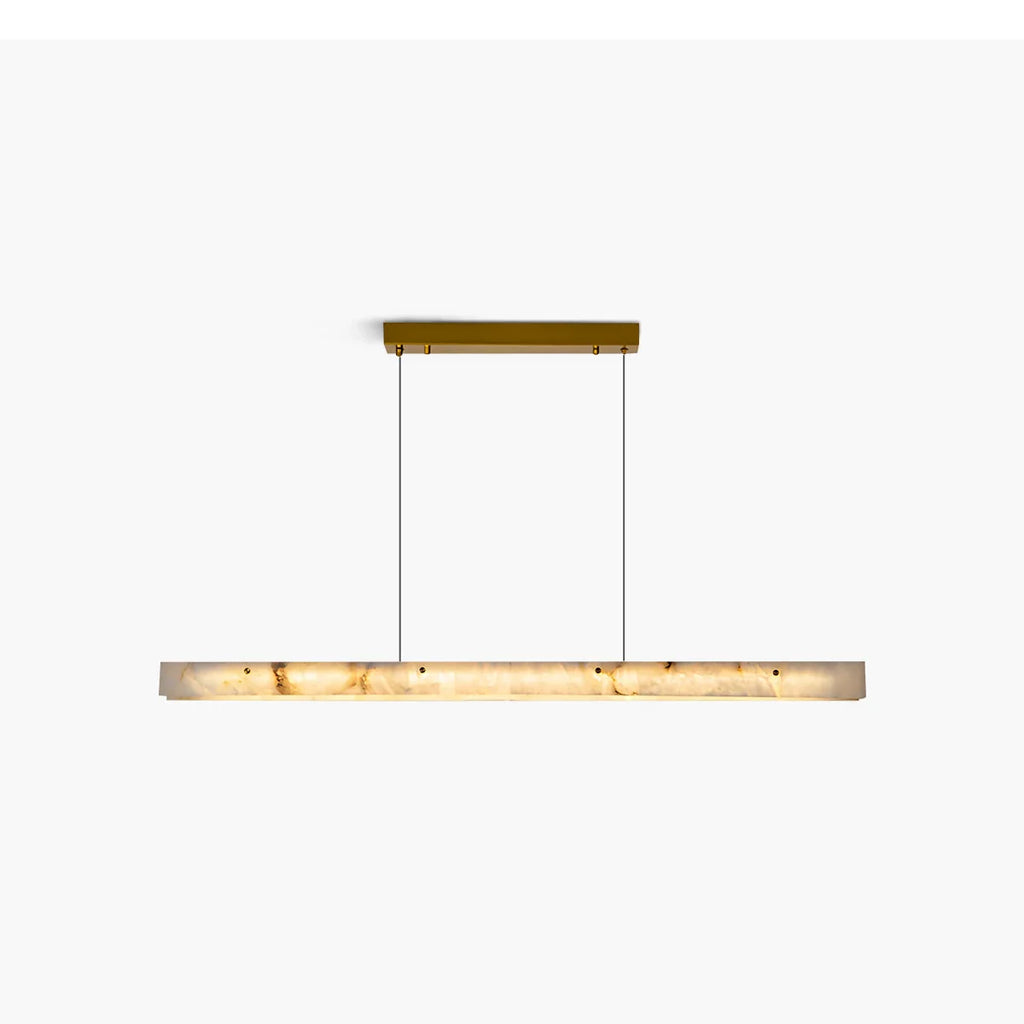 Modern Minimalist Linear Spanish Alabaster Pendant Light