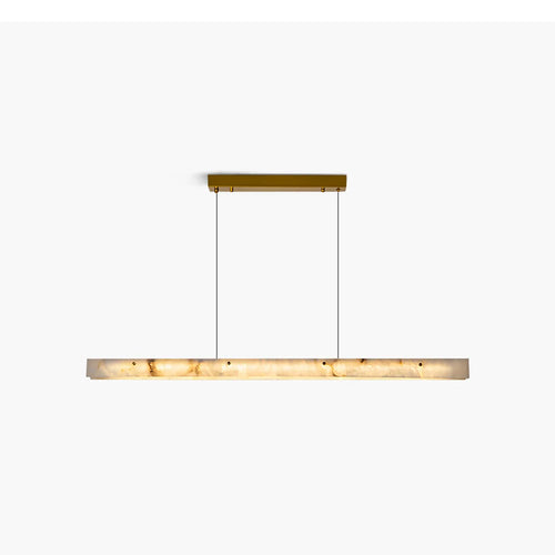Modern Minimalist Linear Spanish Alabaster Pendant Light