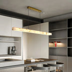 Modern Minimalist Linear Spanish Alabaster Pendant Light