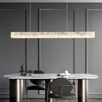 Modern Minimalist Linear Spanish Alabaster Pendant Light
