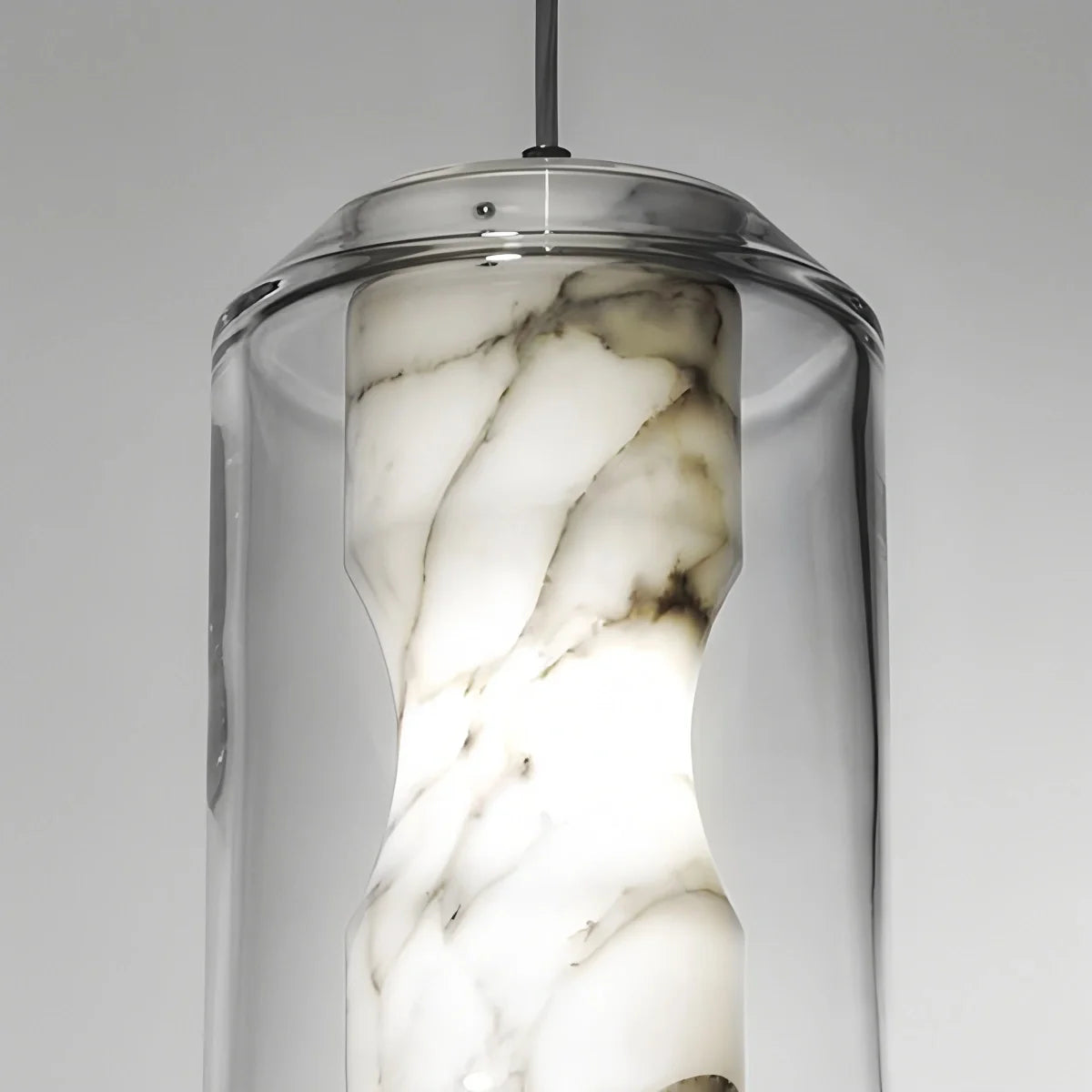 Modern Alabaster Glass Pendent Light for Bedroom