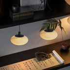 Modern Oval Bedroom Spanish Alabaster Pendant Light