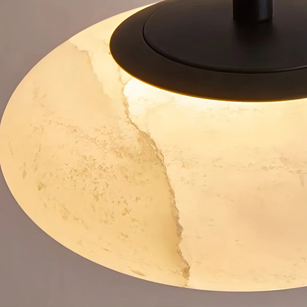 Modern Oval Bedroom Spanish Alabaster Pendant Light