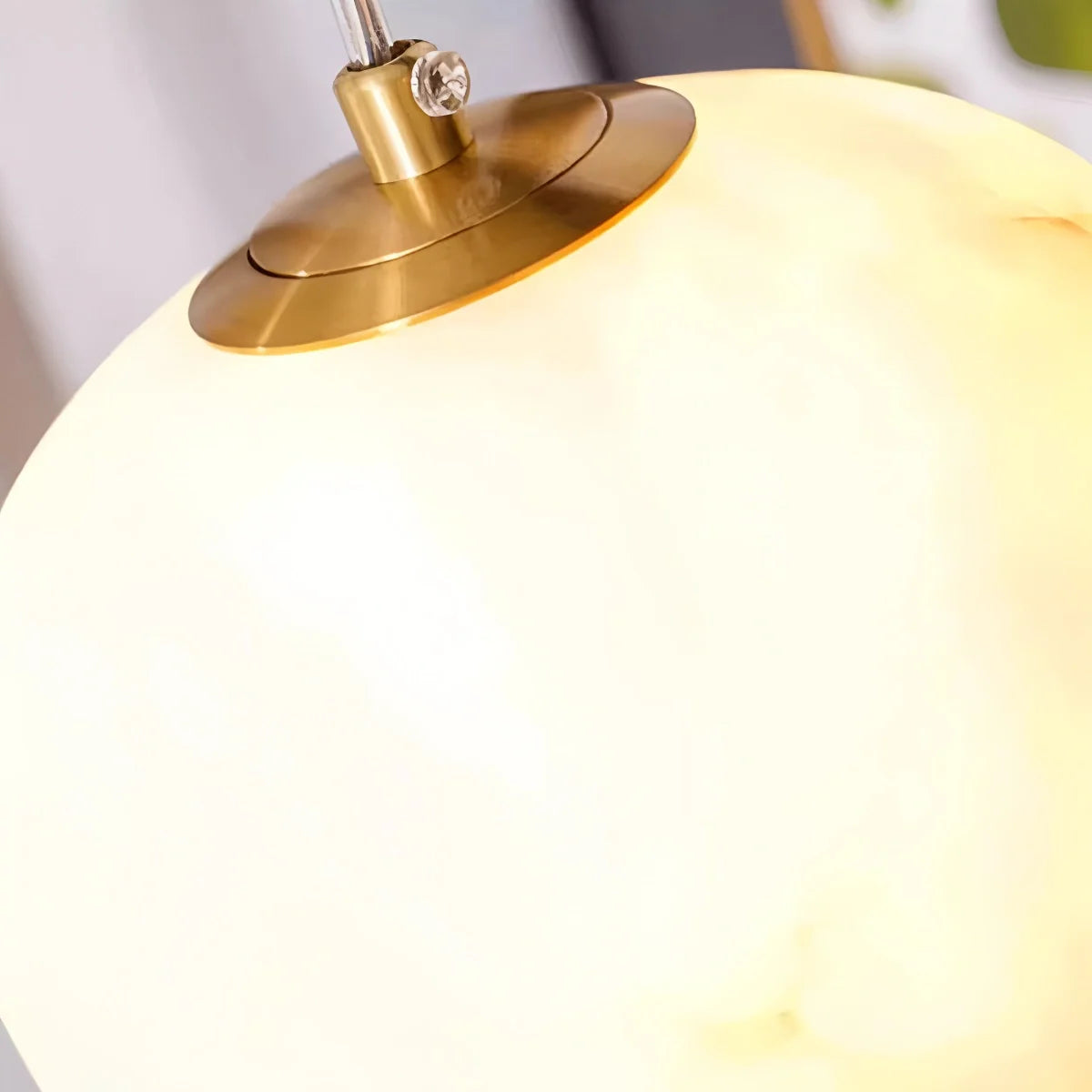 Haown Modern Pebble Shaped Spanish Alabaster Pendant Light