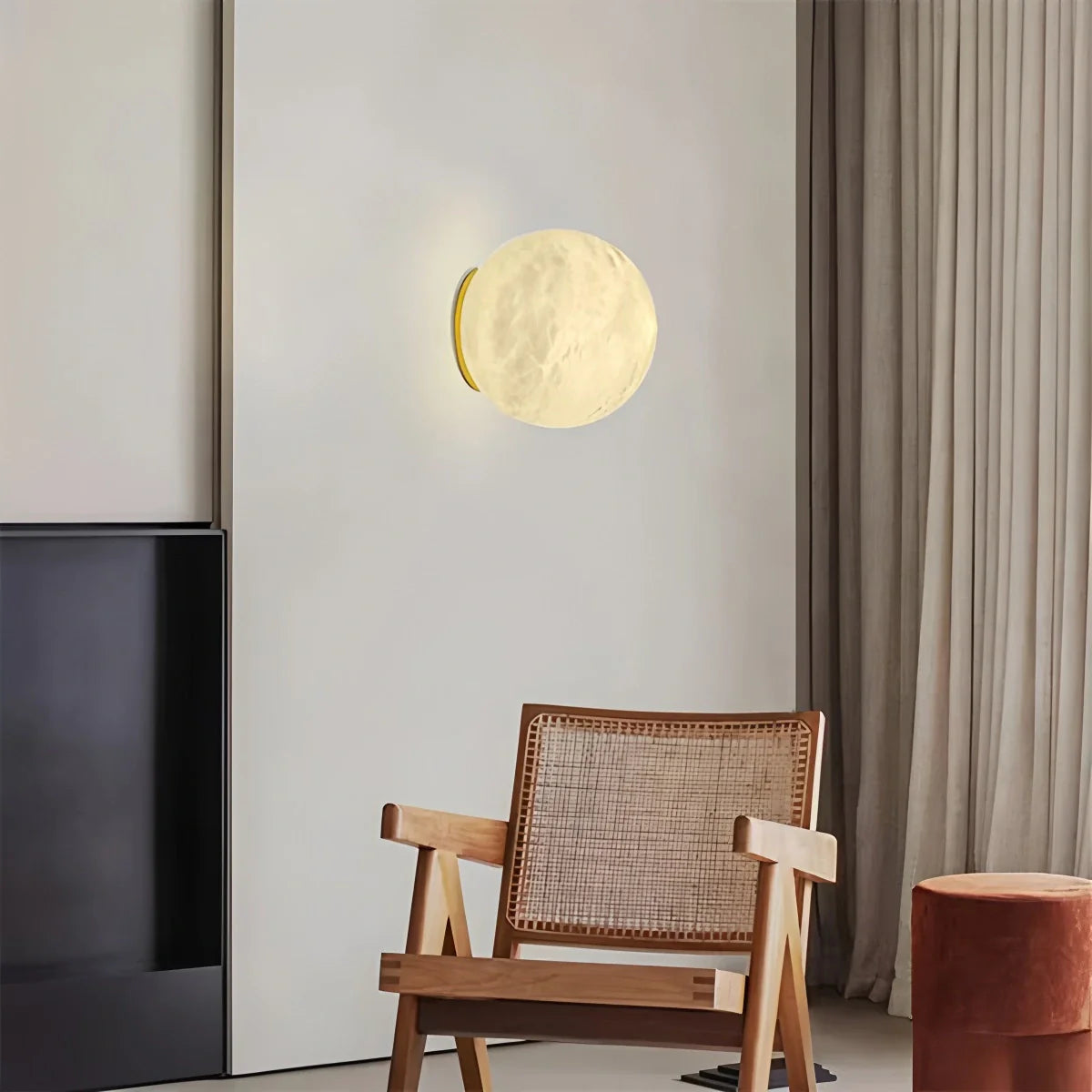 Modern Spherical Spanish Alabaster Wall Sconce