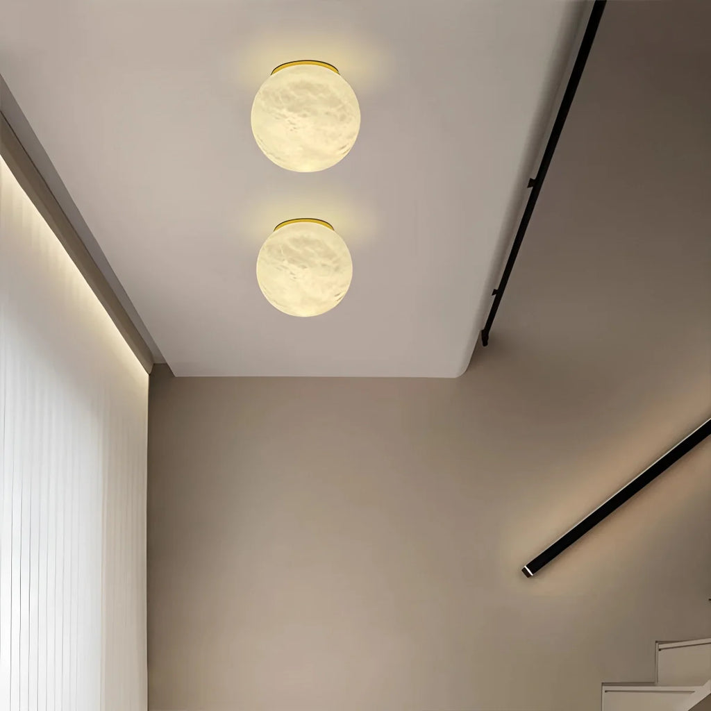 Modern Spherical Spanish Alabaster Wall Sconce