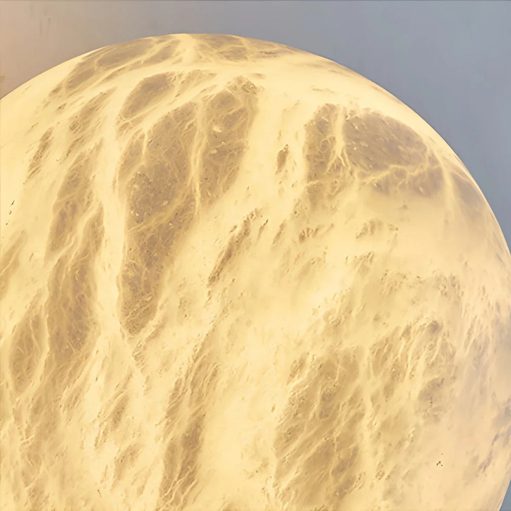 Modern Spherical Spanish Alabaster Wall Sconce