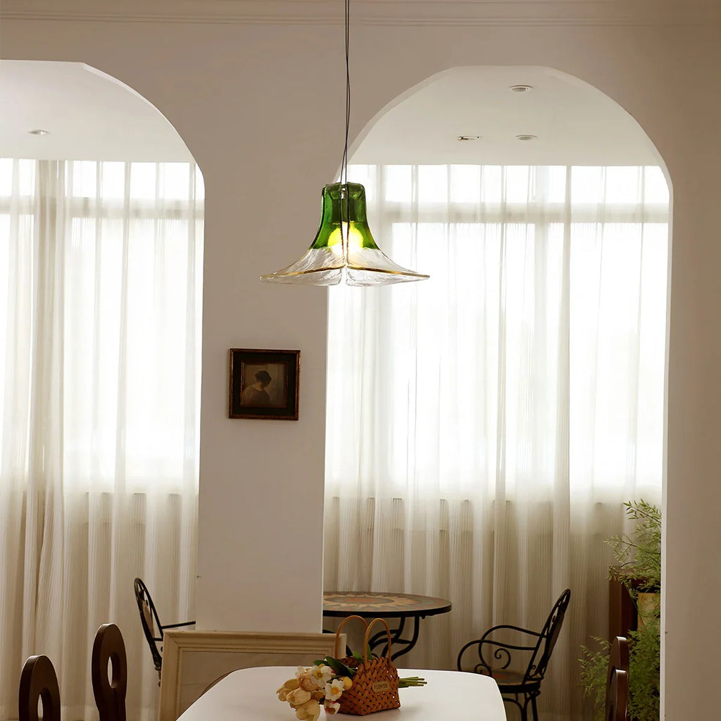 Haown Murano Gradient Petal Glass Pendant Light