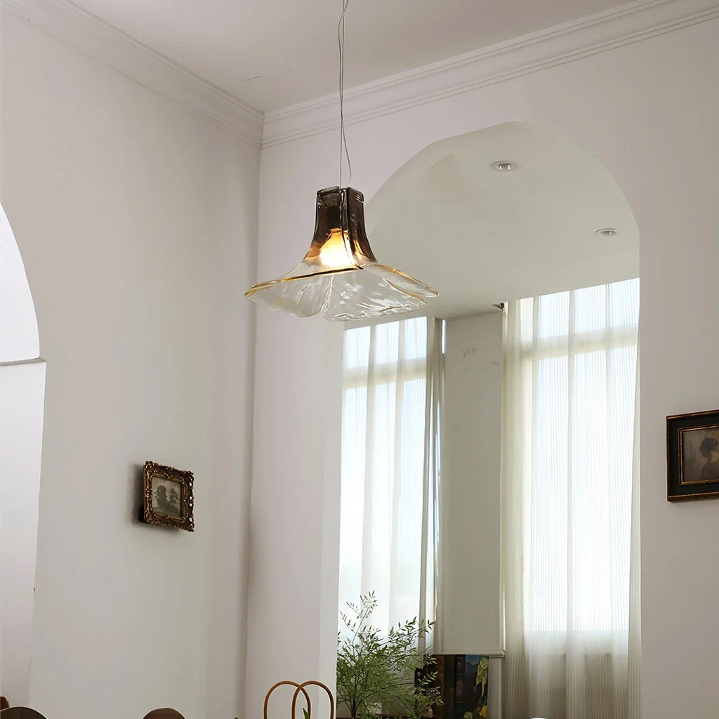 Haown Murano Gradient Petal Glass Pendant Light