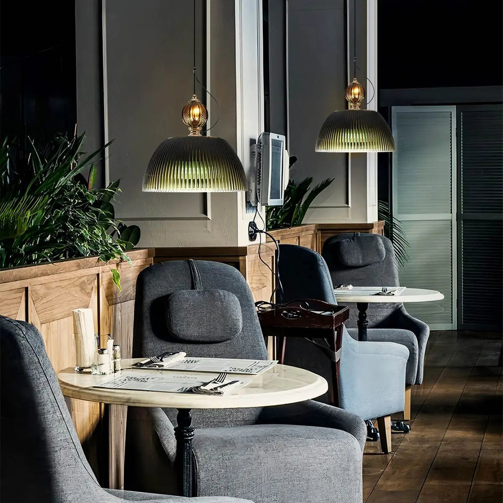 Haown Nordic Retro Glass Pendant Light for Dining Room
