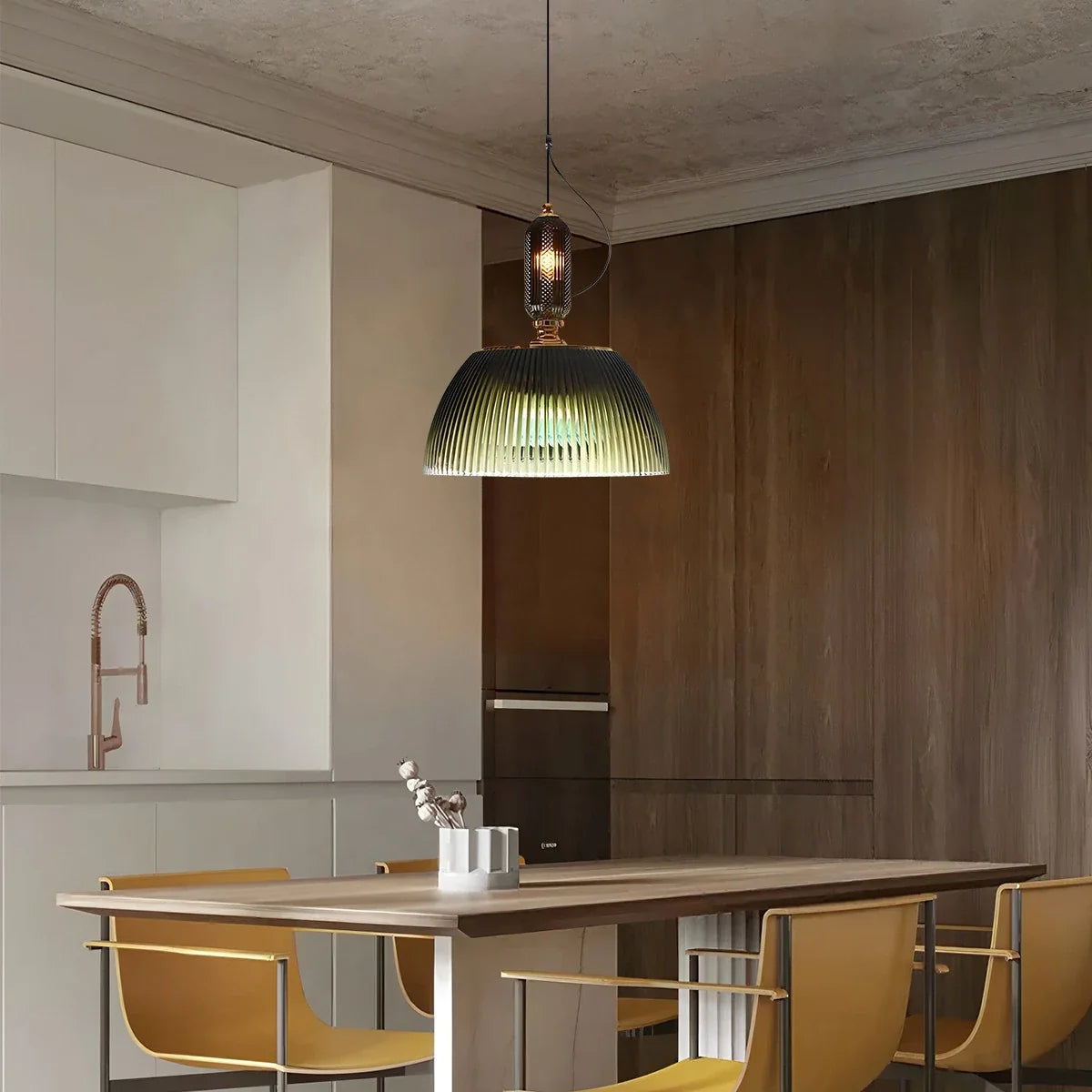 Haown Nordic Retro Glass Pendant Light for Dining Room