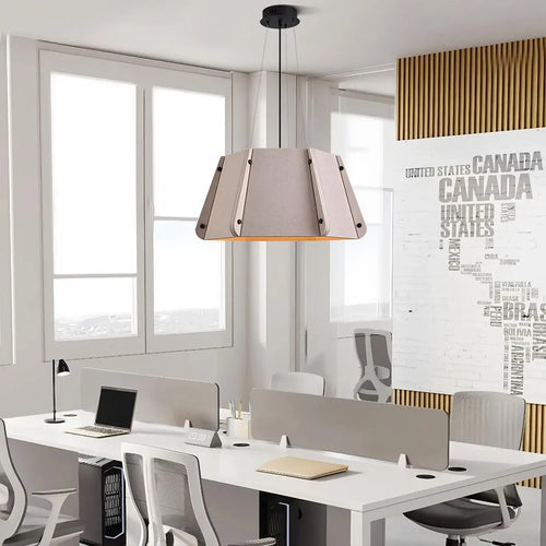 Outward Turning Circular Cone Acoustic Pendant Light