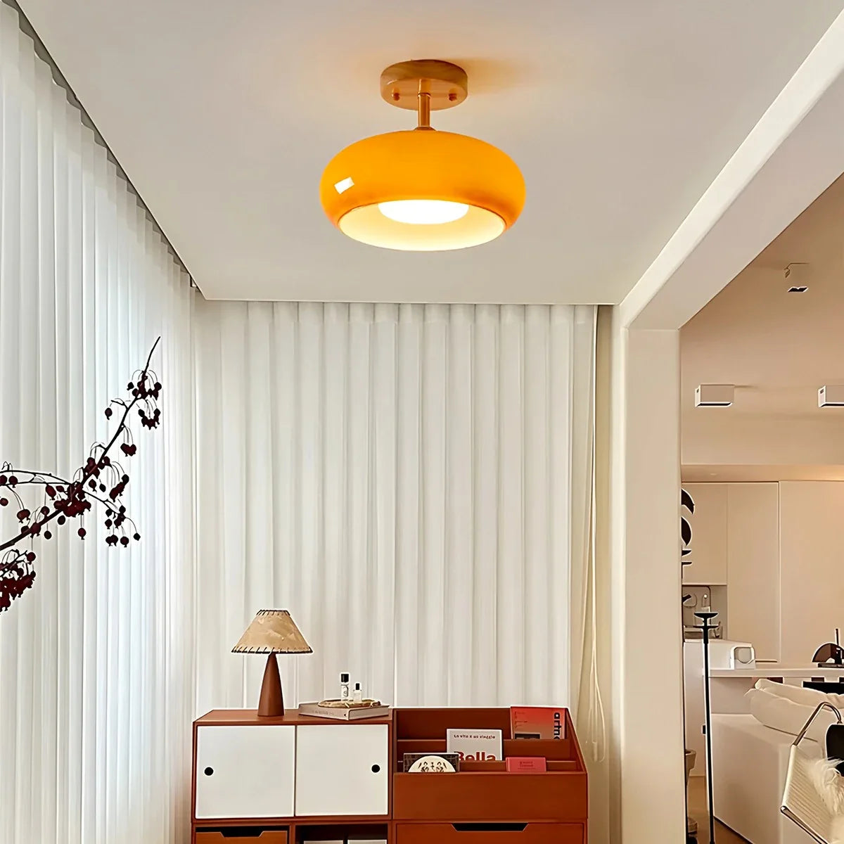 Haown Plafonnier Retro Glass Ceiling Lamp
