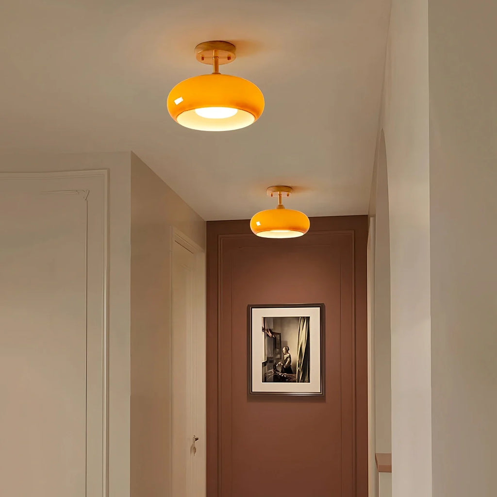 Haown Plafonnier Retro Glass Ceiling Lamp