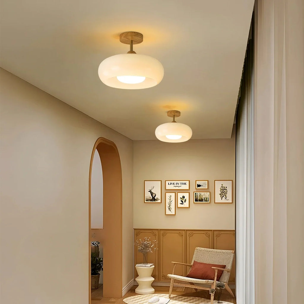 Haown Plafonnier Retro Glass Ceiling Lamp