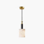 Cylindrical Spanish Alabaster Bedside Pendant Light