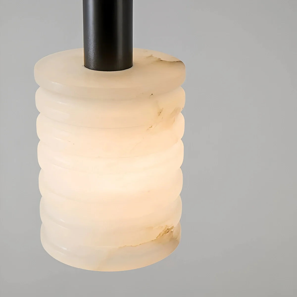 Cylindrical Spanish Alabaster Bedside Pendant Light