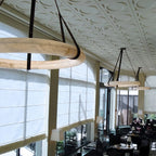 Simple Ring Spanish Alabaster Pendant Light for Living Room