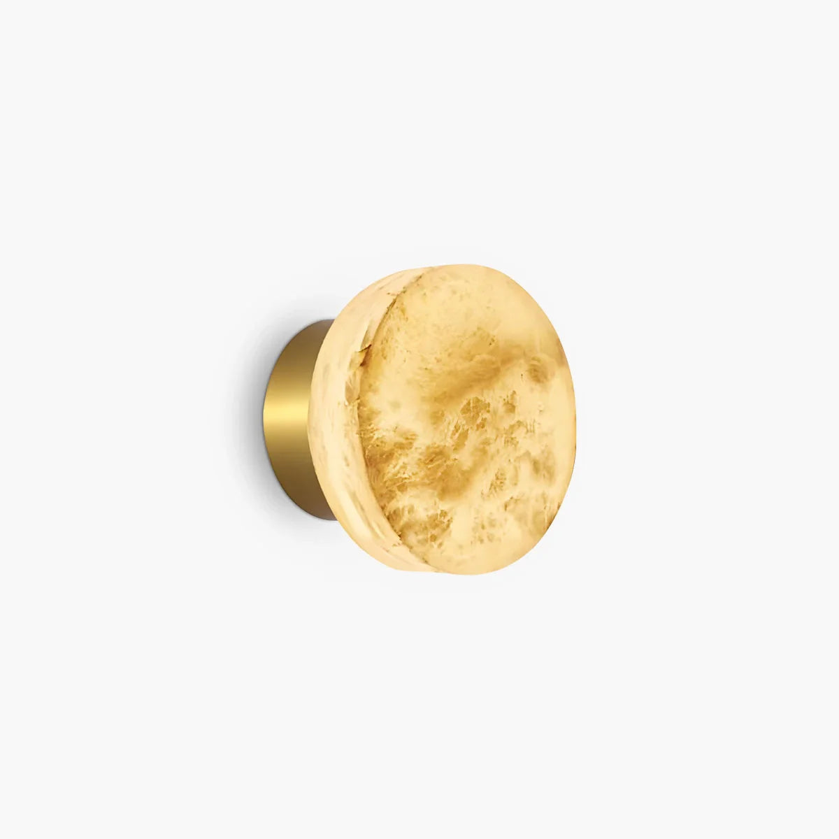 Simple Round Spanish Alabaster Wall Light for Hallway