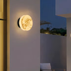 Simple Round Spanish Alabaster Wall Light for Hallway