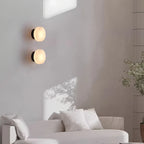 Simple Round Spanish Alabaster Wall Light for Hallway