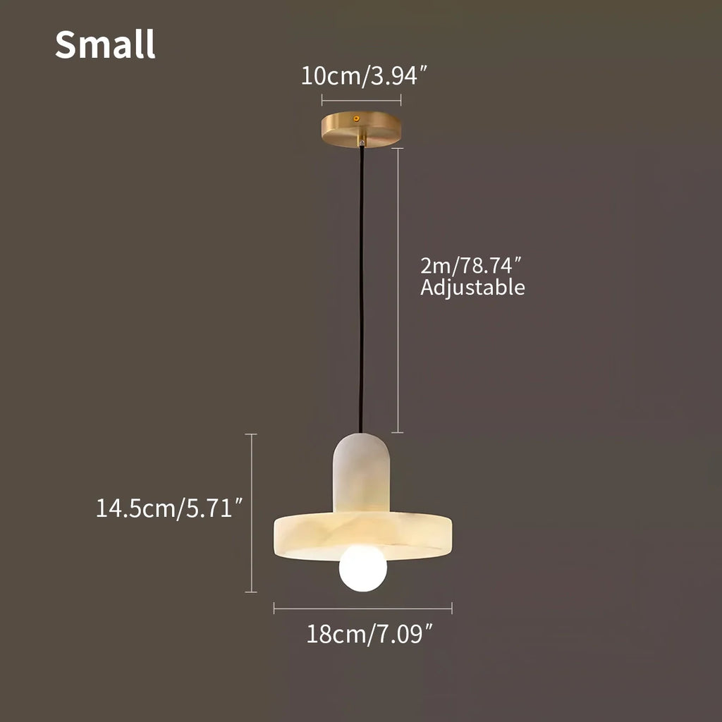 Natural Spanish Alabaster Pendant Light for Bedroom