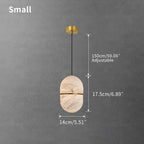 Haown Modern Luxury Oval Spanish Alabaster Pendant Light