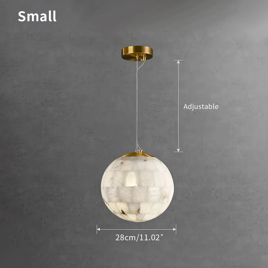 Haown Modern Creative Spliced Ball Spanish Alabaster Pendant Light