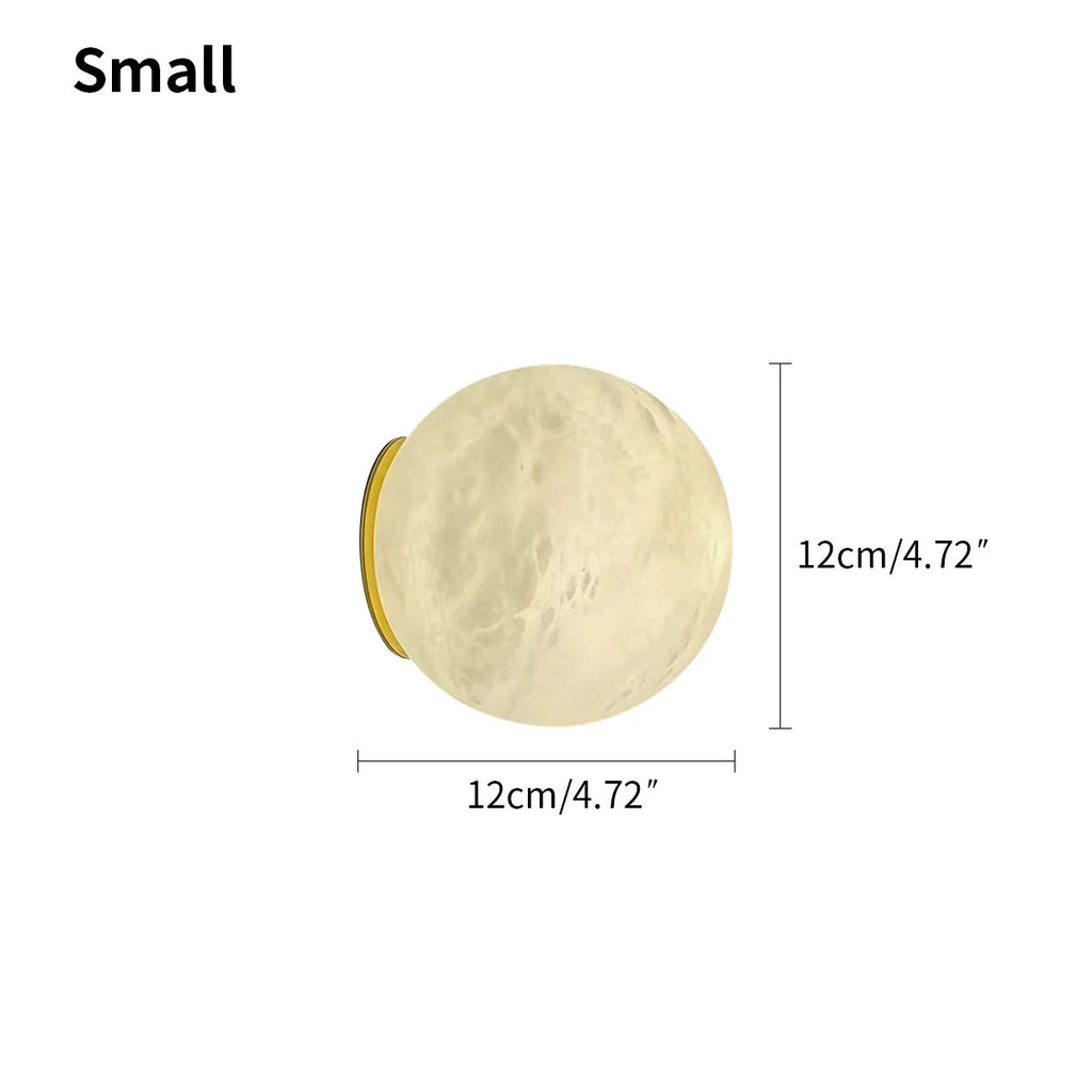 Modern Spherical Spanish Alabaster Wall Sconce