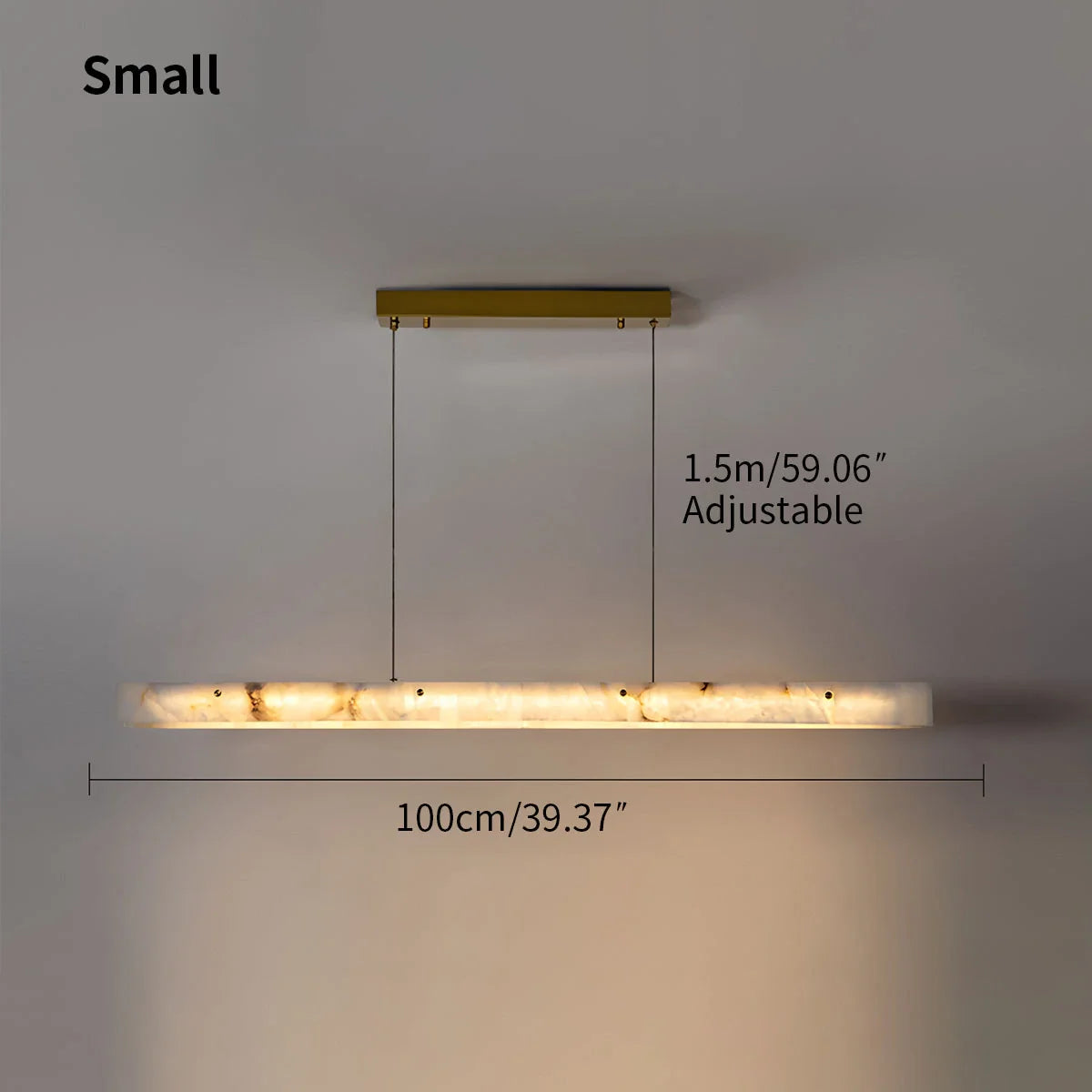 Modern Minimalist Linear Spanish Alabaster Pendant Light