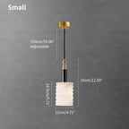 Cylindrical Spanish Alabaster Bedside Pendant Light