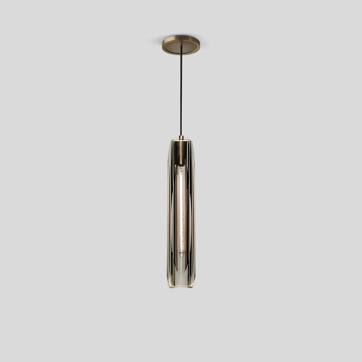 Rod Light Elegant Post Modern Pendant Light Smoke