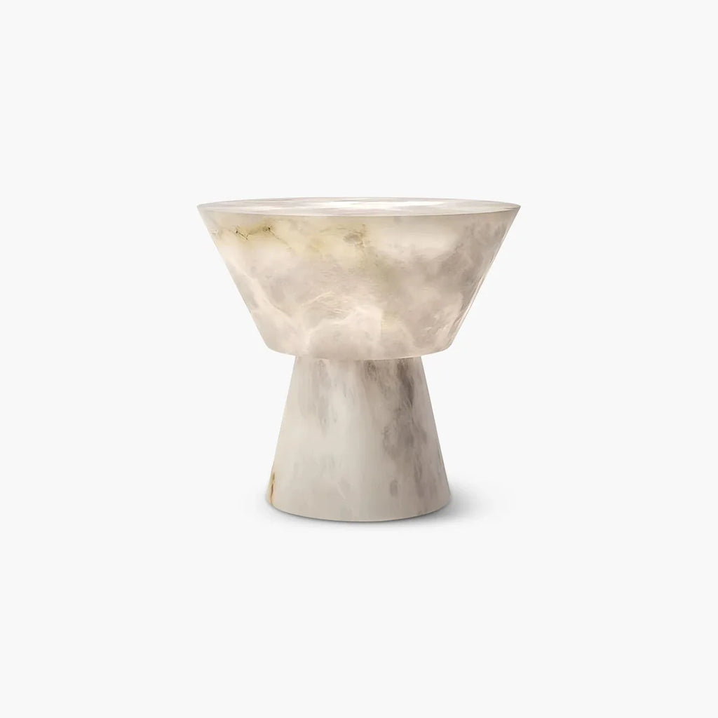 Spanish Spanish Alabaster Mushroom Head Table Lamp