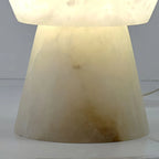 Spanish Spanish Alabaster Mushroom Head Table Lamp