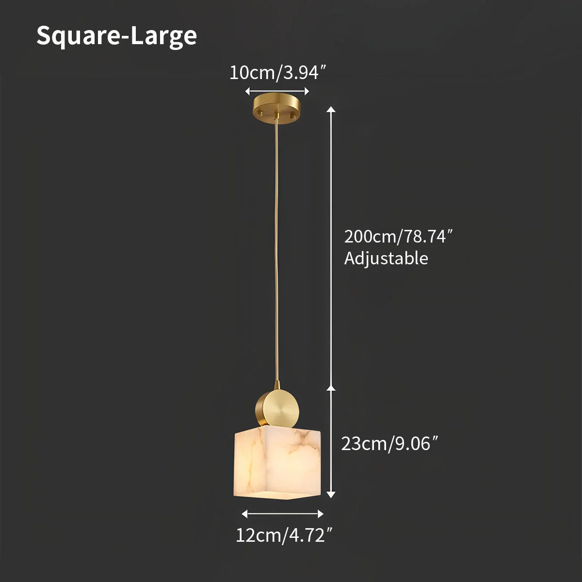All Copper Geometric Spanish Alabaster Pendant Light Warm Light