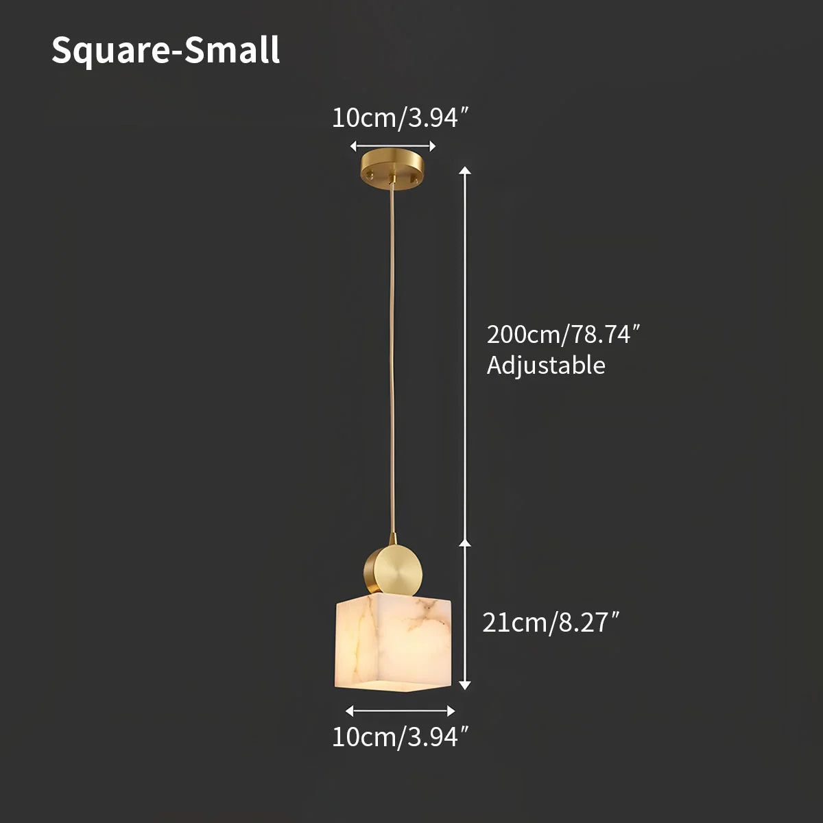 All Copper Geometric Spanish Alabaster Pendant Light Warm Light