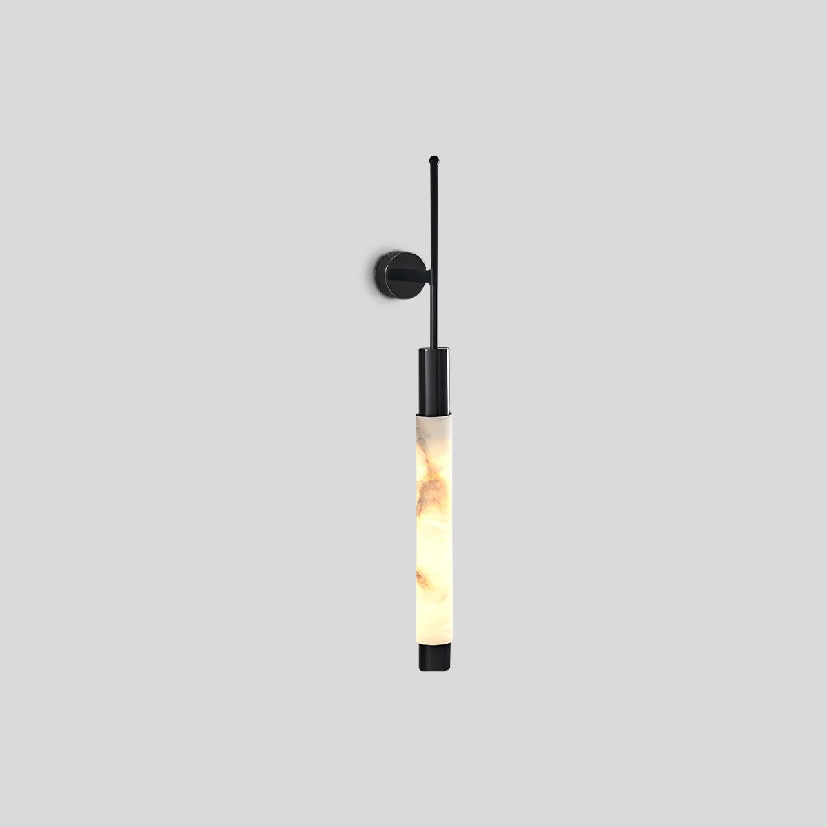Modern Spanish Alabaster Long Strip Wall Lamp Style A-1 Base Black