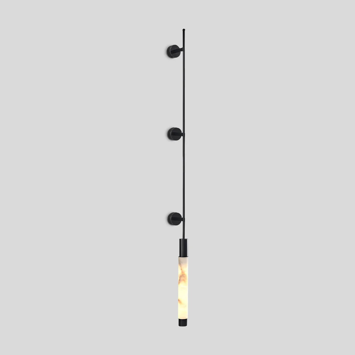 Modern Spanish Alabaster Long Strip Wall Lamp Style A-3 Base Black