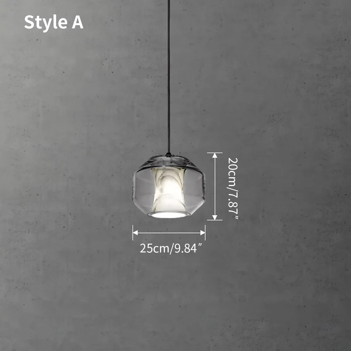 Modern Alabaster Glass Pendent Light for Bedroom
