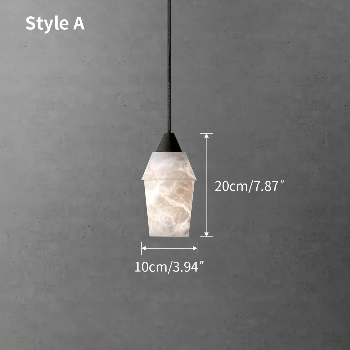 Natural Spanish Alabaster Pendant Light for Kitchen Island