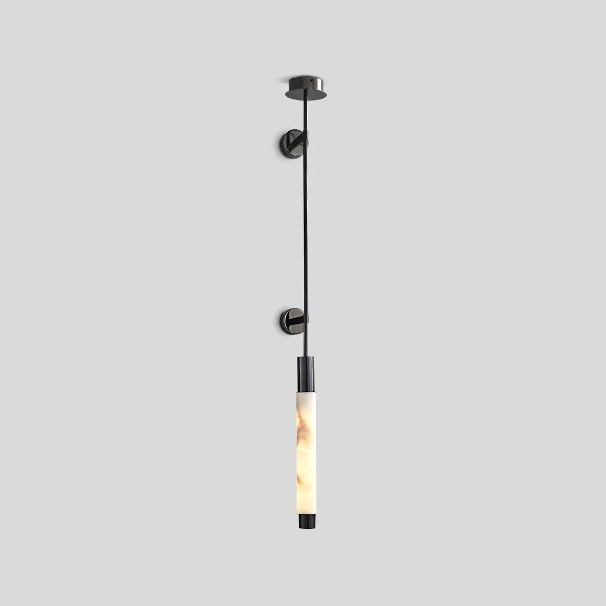 Modern Spanish Alabaster Long Strip Wall Lamp Style B-3 Base Black